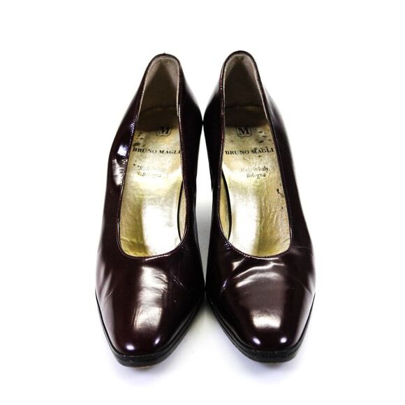 Bruno Magli Womens Square Toe Darted Slip-On Block Heels Pumps Burgundy Size 6 - Picture 2 of 5